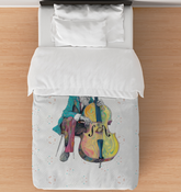 Close-up of floral patterns on the Meadow Magic Comforter